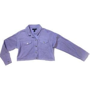 Forever 21 Lavender Crop Denim Jacket Size Medium
